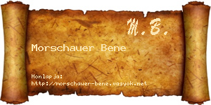 Morschauer Bene névjegykártya